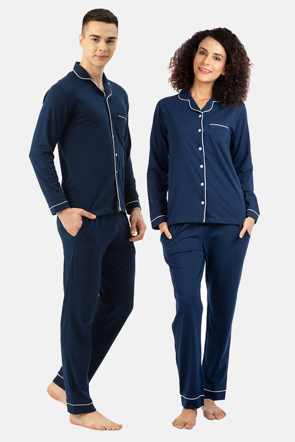His & Hers Picasso Blue Pyjama Set