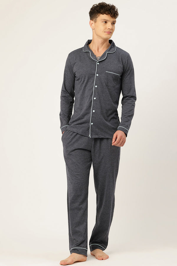 Charcoal Grey Men's Pyjama Set