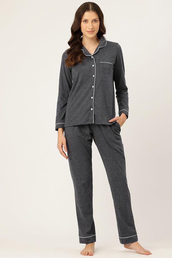 Charcoal Grey Women's Pyjama Set