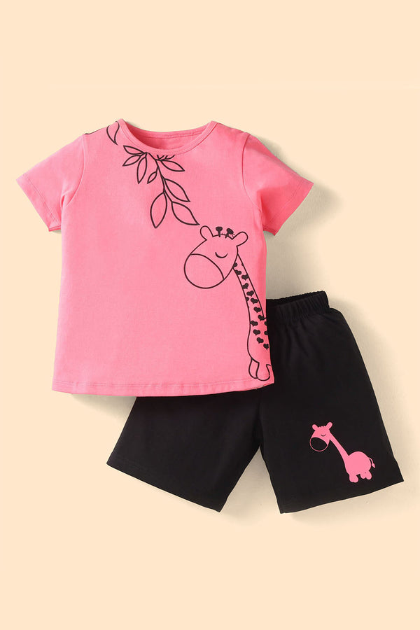 Jolly Giraffe Kids' Shorts Set