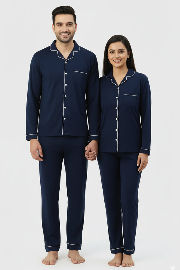 His & Hers Picasso Blue Pyjama Set