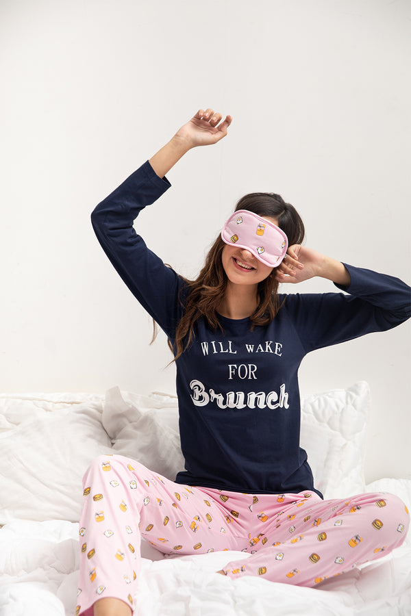 Will Wake For Brunch Pyjama Set