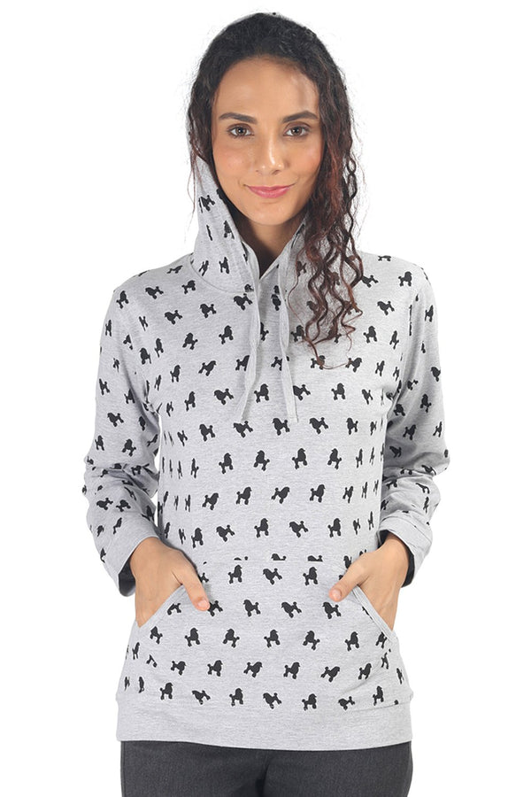 Poodle Hooded Sweatshirt