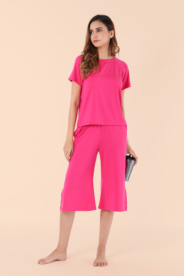 Insanely Soft TENCEL™ Modal Culotte Set- Pop Pink