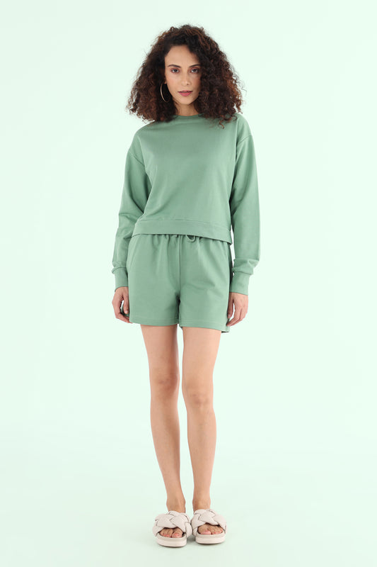 Giza Green Co-ord Shorts Set