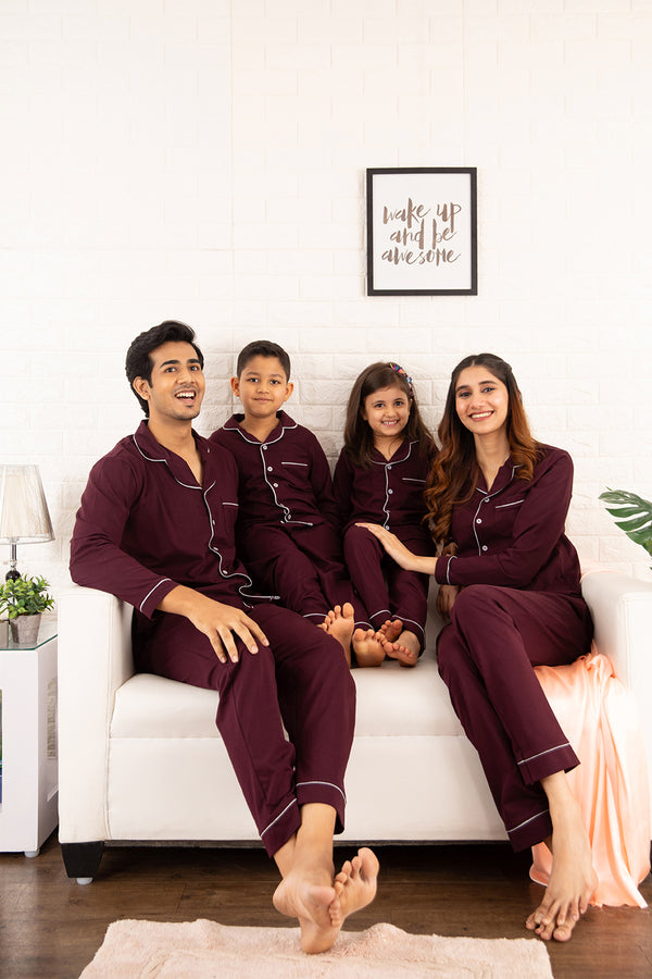 Sangria Matching Men's Pyjama Set